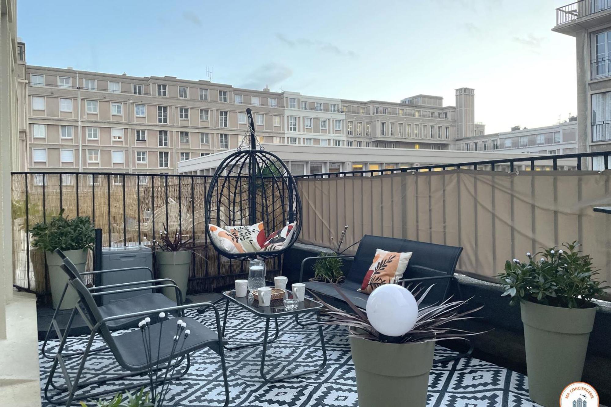 Bienvenue Au Chillou - Parking - Terrasse Apartment Le Havre Luaran gambar